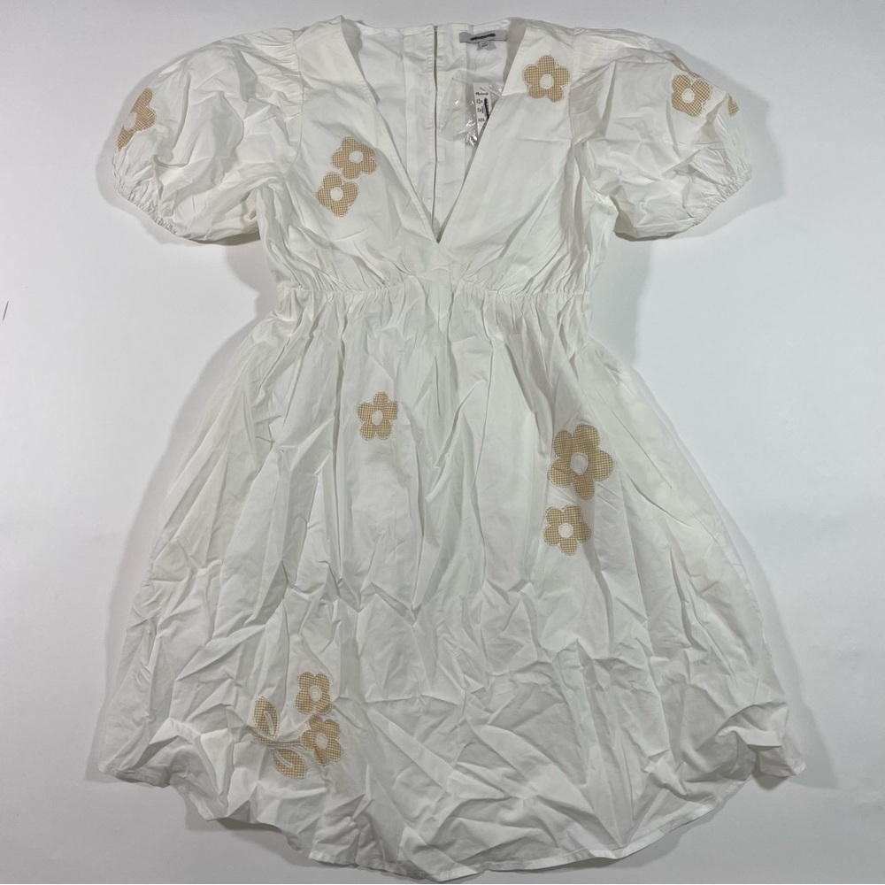 New Madewell Annamarie Mini Dress White Embroidered NL107 - Picture 3 of 9